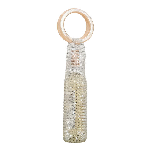 Multifunctional Bottle Bag Rhinestones Purse Spacious-Clear