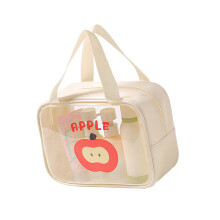 Klare Kosmetiktasche, Cartoon-Kosmetiktasche,-Beige m