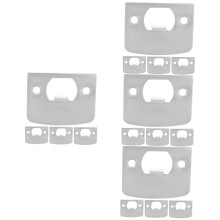 16pcs Black Door Lock Reinforcement Plate and Stainless Steel Door Hole Cover Kit for Enhanced Entry Security