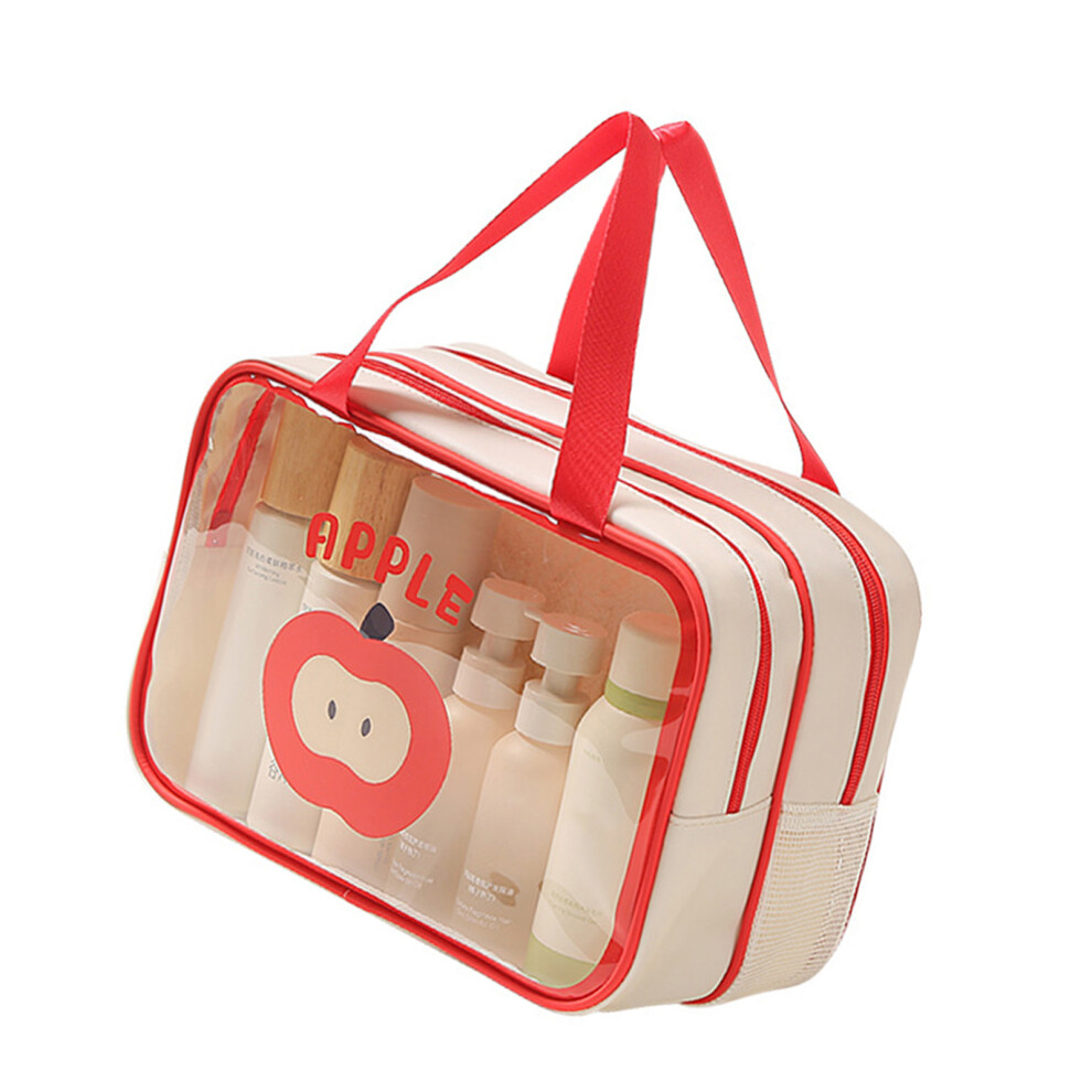 Red Cosmetic Bag Makeup Bag Travel Cosmetic Bag Waterproof- L
