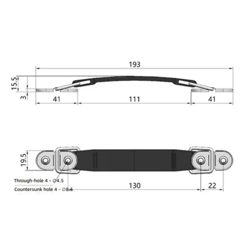 Plastic Luggage Handle Replacement For Suitcase Easy To Install 2