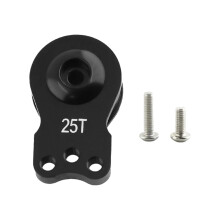 25T Aluminum Alloy Servo Arm Adjustable Steering Precision for RC Crawler Climbing Car Black
