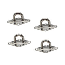 4pcs Stainless Steel Door Latch Set, Heavy Duty Sliding Hasp Lock for Cabinets and Door Security