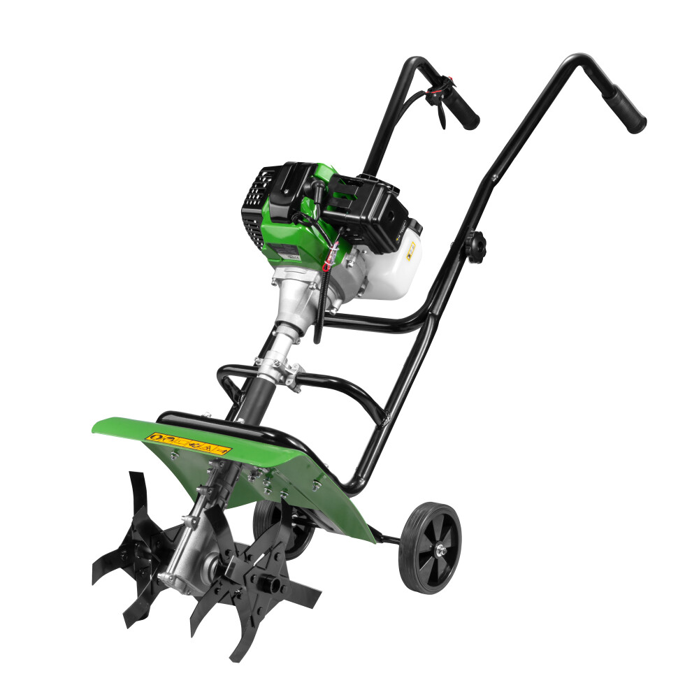 Pollor 52Cc Petrol Garden Tiller Rotavator Mini 2-Stroke Soil Cultivator