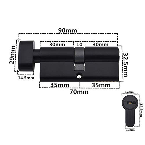 70mm Brass Cylinder Door Lock SingleSided Key Access for Home Security Durable Brass Construction 2