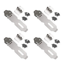4pcs 2Inch Stainless Steel Door Latch Folding Hasp Lock with 90 AntiTheft Design for Home Security