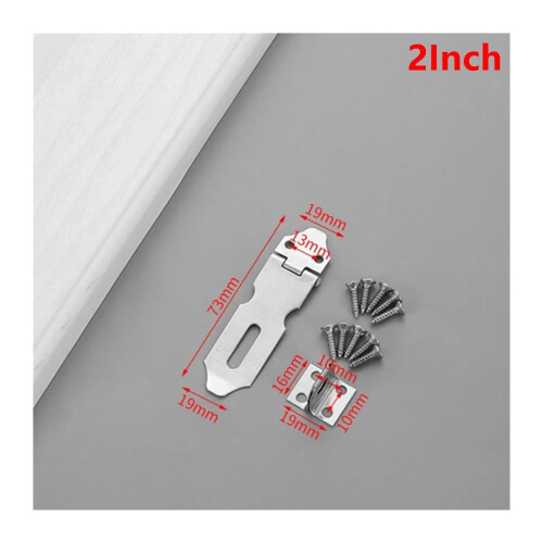 4pcs 2Inch Stainless Steel Door Latch Folding Hasp Lock with 90 AntiTheft Design for Home Security 1