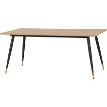 Hamilton Large Dining Table Medium Oak /Black