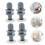 8pcs Shower Door Rollers for Glass Sliding Doors, Smooth Sliding Motion, Durable Easy Installation Set 3