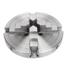 Lathe Chuck 6in 4 Jaw 1INx8TPI Alloy Steel Silver