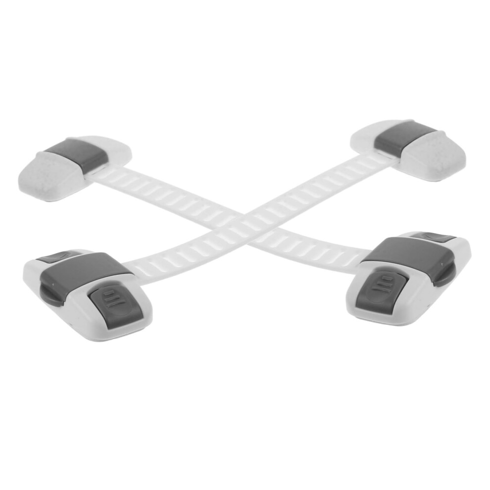 2Pcs Baby Safety Fridge Lock with Double Locking System, Easy Adhesive Install, Child Protection