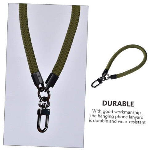 Military Green Phone Wrist Strap, Durable Polyester Anti‑Drop Lanyard for Secure Wrist Carry 1