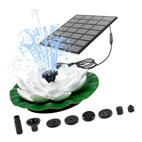 Decorative Sun Energy Water Display For Small Pools-White
