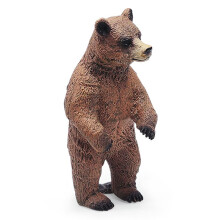 Realistic Bear Figurine PVC Mini Statue with Detailed Wildlife Design, Palm Size Collectible Display