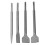 4Pcs Round Shank Chisel Bit Kit 40CR for Concrete 15