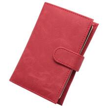 Vintage PU Leather Passport Holder and Travel Wallet with Multiple Card Slots, Slim Waterproof Design