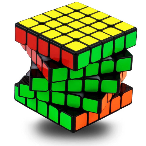 Speed Cube 5x5 Magic Cube 5x5, Full Size 2.44in/62mm, Smooth Turning, Durable for Speed Training 1