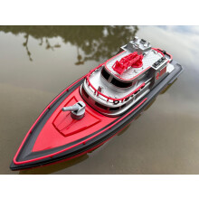38cm RC Fire Boat with Water Spray, Speed Dual Motor Remote Control Toy for Kids and Adults