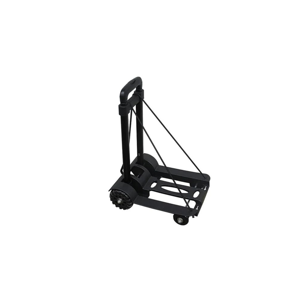 Folding Hand Truck 75Kg Load Capacity Compact Luggage Cart With Adjustable Handle And Rubber Wheels 9073542001492