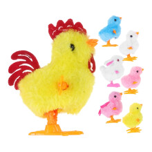 7pcs Easter Wind Up Jumping Plush Chick and Bunny Set with Realistic Hopping Action Battery Toy Favors