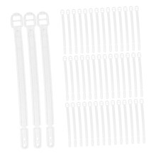 100pcs Clear Plastic Luggage Tag Straps with Secure Buckle for Durable Travel and Easy Loop Attachment