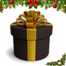 Annoying Screw Puzzle Gift Box Black, Tricky Screw Lock Design for Christmas Birthday and Home Decor