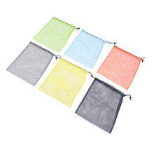 10pcs Mesh Drawstring Bag Set Breathable QuickDry Polyester for Gym Beach and Laundry