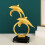 Dolphin Figurine Gold Color Resin - Elegant Decor 2