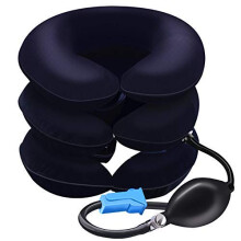 Inflatable Neck Traction Device for Neck Pain Relief, Adjustable Cervical Pillow with Airbag Support