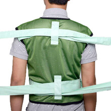 Wheelchair Restraint Vest with FourBelt Secure Design, Adjustable Safety Vest for Bed and Chair Use