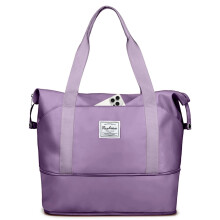 Waterproof Expandable Travel Duffel Bag for Women with Wet Pocket, Trolley Sleeve and Shoulder Strap