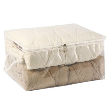 Large Foldable Clothes Storage Organizer Bags with Clear Window and Handles for Wardrobe and Bedding