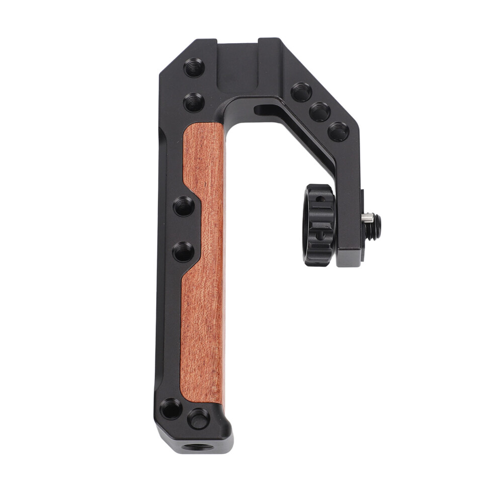 Aluminium Camera Handle With Cold Shoe & 1/4In 3/8In Ports Dslr Rig Accessory 4321393649369