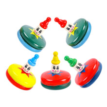 5pcs Mini Wooden Spinning Tops for Kids, Cartoon Gyro Toy Set with Durable Wood and Speed Action
