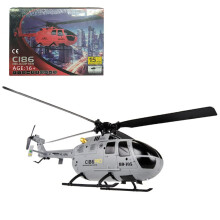 FunXylophy Armed RC Helicopter for Adults, 4CH RTF Military Aircraft with OneButton Takeoff, 6Axis Gyro Stability and Altitude Hold (Grey)