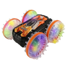 Amphibious RC Car 2 in 1 Waterproof 360 Stunt Vehicle 2.4GHz OffRoad Boat Toy with LED Lights and 3 Batteries