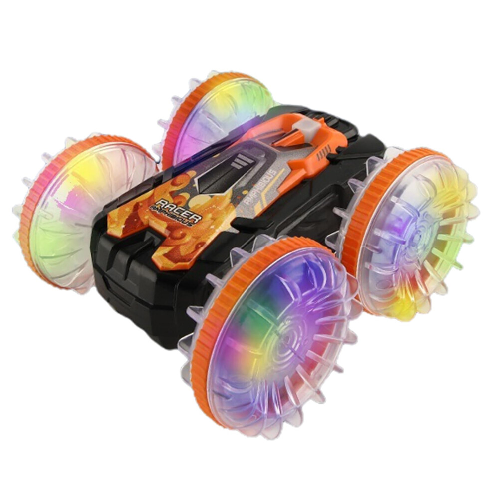 Amphibious RC Car 2 in 1 Waterproof 360 Stunt Vehicle 2.4GHz OffRoad Boat Toy with LED Lights and 3 Batteries-image-OPC-PT57W98-NEW