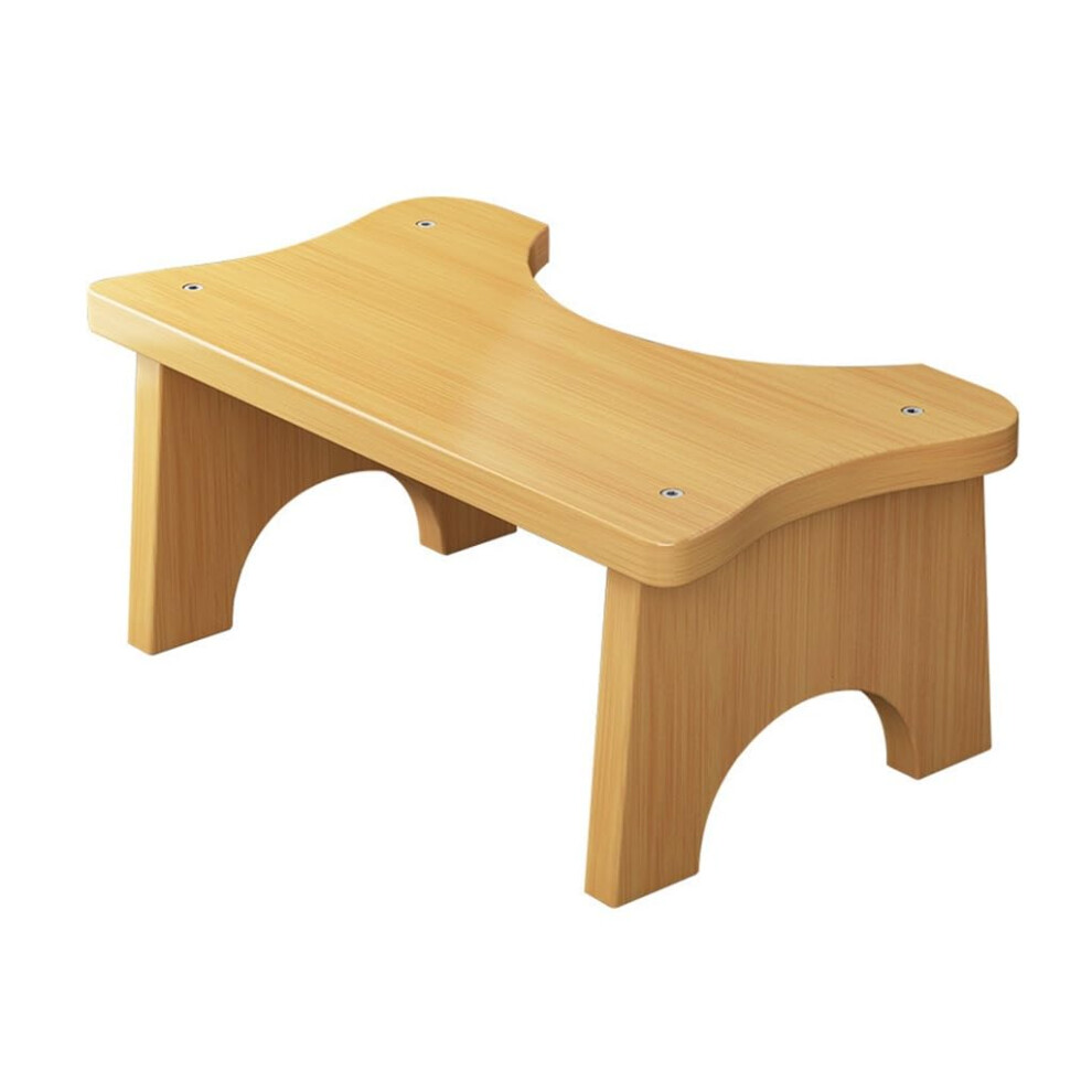 Solid Wood Toilet Stool for Bathroom, Adjustable with NonâSlip Ergonomic Footrest