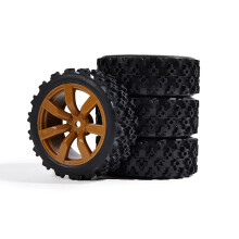 1/10 Scale RC Car Tires 12mm Hex for Tamiya TT02 XV01 – Durable Rubber Wheels with Enhanced Grip Control
