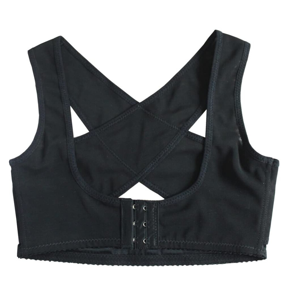 Inflatable Posture Corrector with Adjustable Back Support Brace for Shoulder and Clavicle Pain Relief, Medium