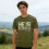 Soft Cotton He Is Risen Graphics Printed Short-Army Green L 4