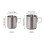 Pack Of 4 Rustproof 304 Stainless Steel Cups-Silver 150ml 4