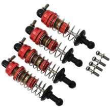 4Pcs Red Metal RC Car Shock Absorbers for 1/16 SG1603 SG1604 SG1605 Upgrade, Durable Suspension Control