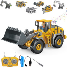 1:20 Scale Metal RC Hydraulic Excavator for Adults, 360 Rotation Remote Control Construction Vehicle with Lights and Sound