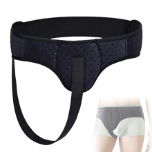 Hernia Belt for Men Inguinal Groin Support, Adjustable Hernia Truss with Pressure Pad, Breathable Left or Right Fit, M Black