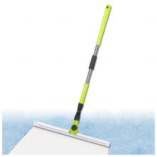 Silicone Floor Squeegee and Magic Broom Sweeper with 51in Ergonomic Long Handle for Wet Dry Cleaning Floors and Windows