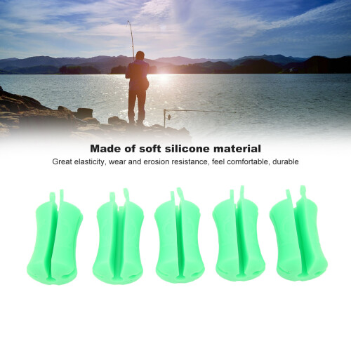 5PCS Silicone Rod Fixed Ball Fastener Green 2