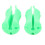 5PCS Silicone Rod Fixed Ball Fastener Green 8
