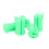 5PCS Silicone Rod Fixed Ball Fastener Green 11