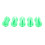 5PCS Silicone Rod Fixed Ball Fastener Green 12